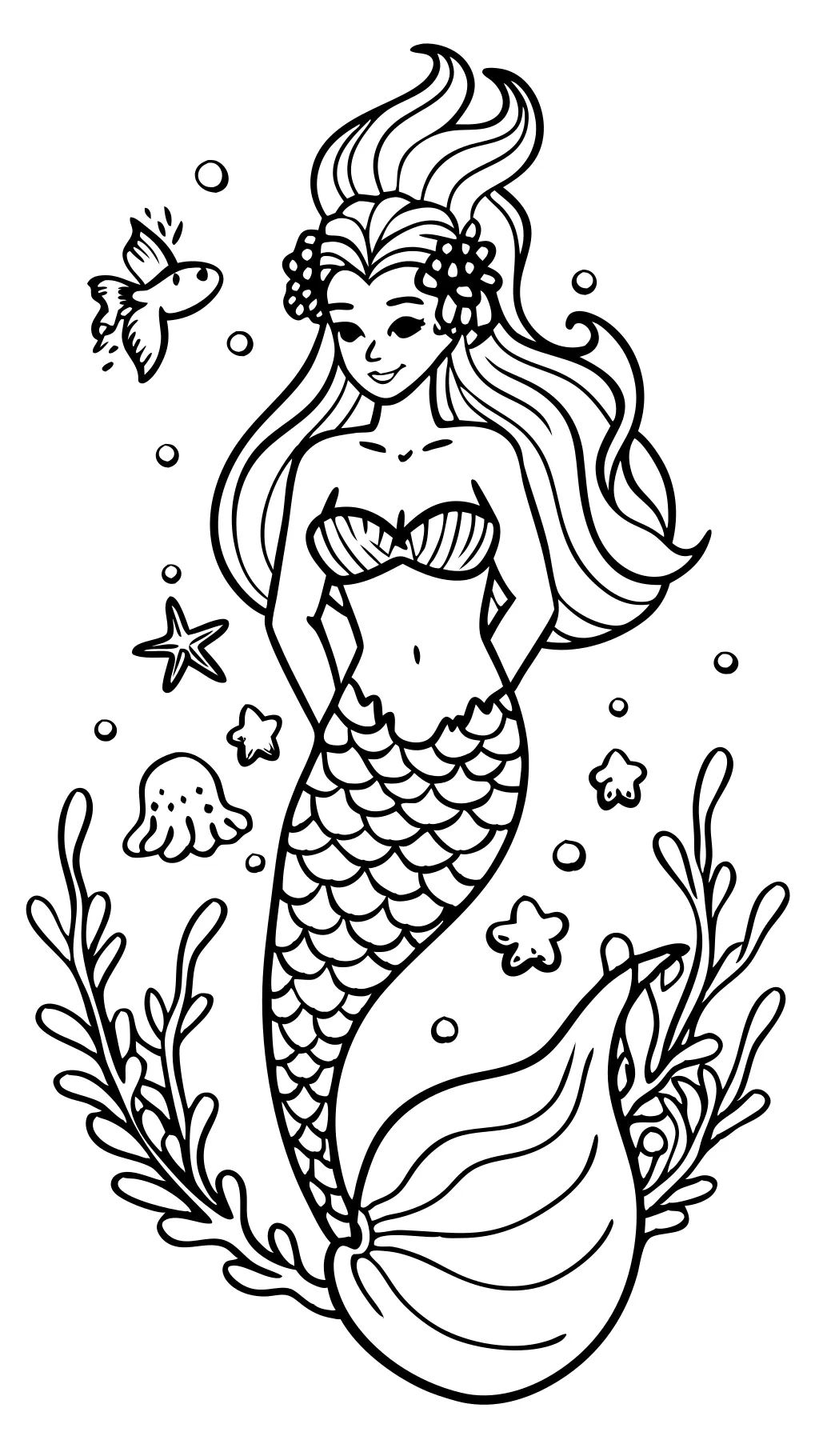 coloriages de sirène adulte